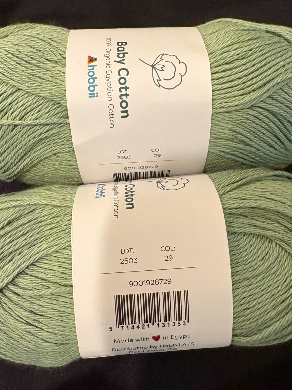 Hobbii Baby Cotton Organic in Green and Blue - Picture 2 of 5